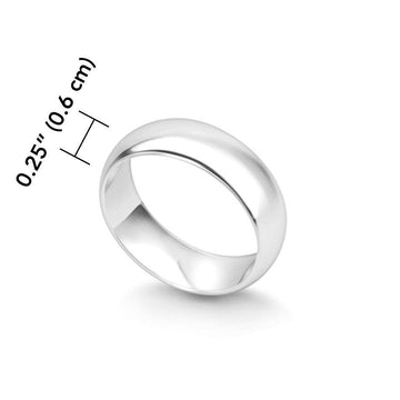 Smooth Sterling Silver Wedding Ring WR076 - Jewelry
